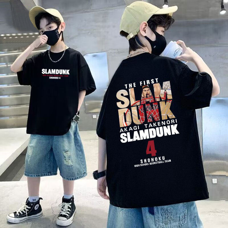 Boy's Short Sleeve T-Shirt Basketball Kids Half Sleeve T-Shirt