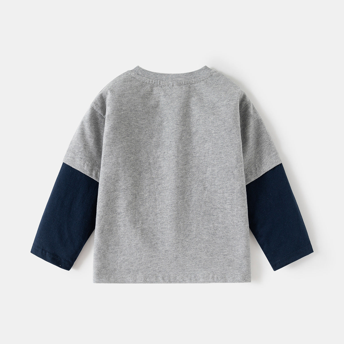 Wholesale Baby Clothes Kids Long Sleeve T-Shirt Boy Patched Sleeve Base Layer Fashion Drop Shipping