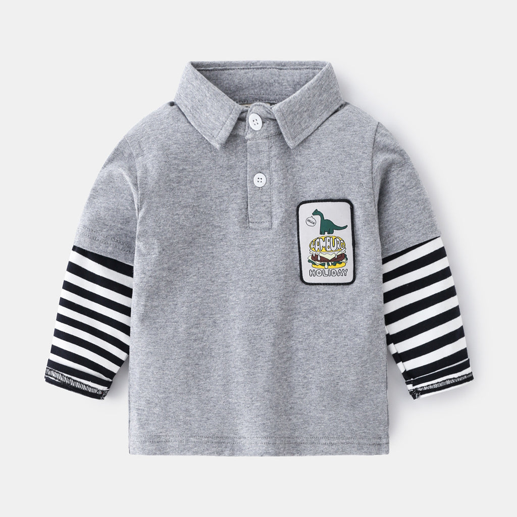 Long Sleeve T-Shirt  Cartoon Long Sleeve Tee Trendy Baby Clothes