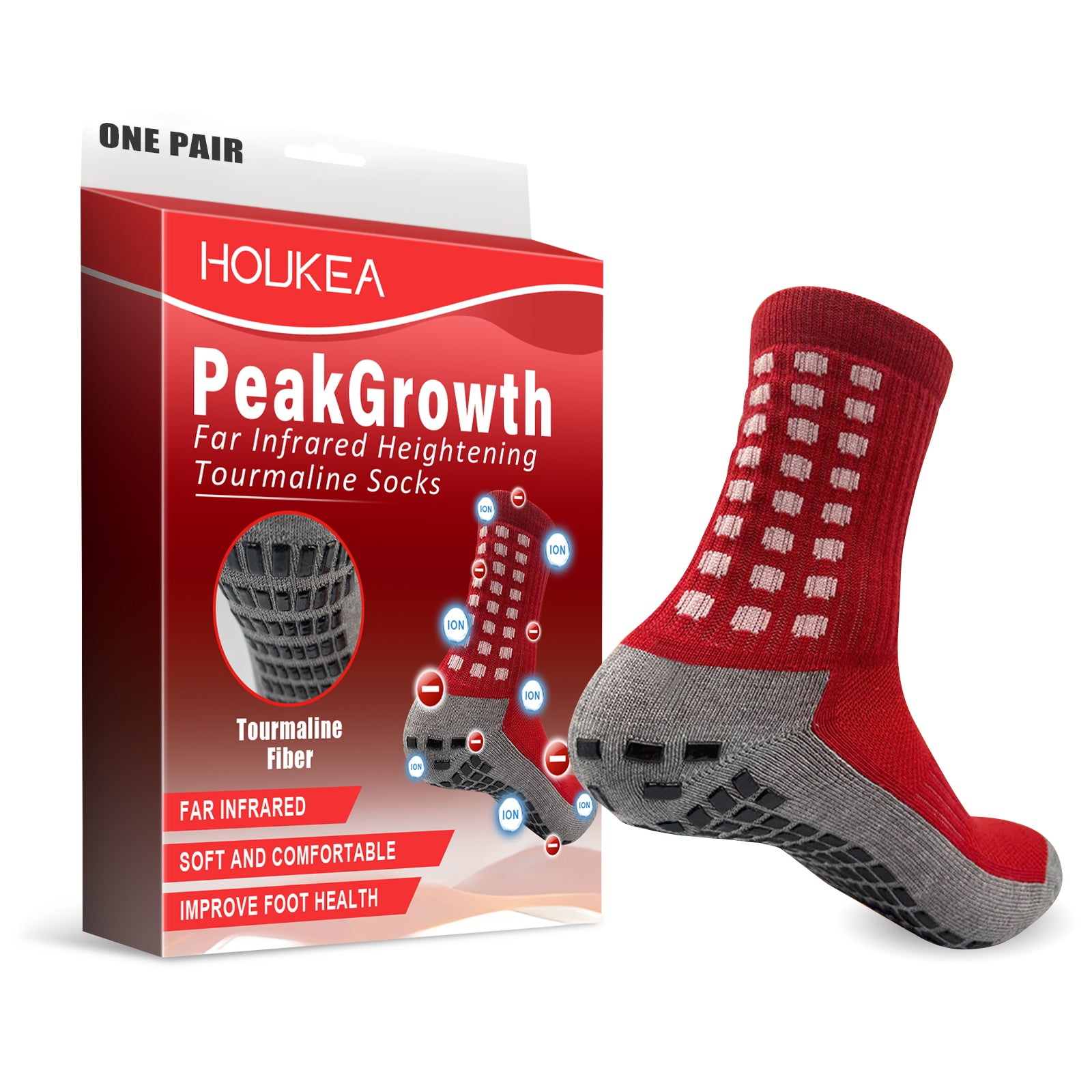 Foot Massage Socks, Outdoor Exercise Fitness Breathable Comfort Foot Massage Promote Non-Slip Warm Socks